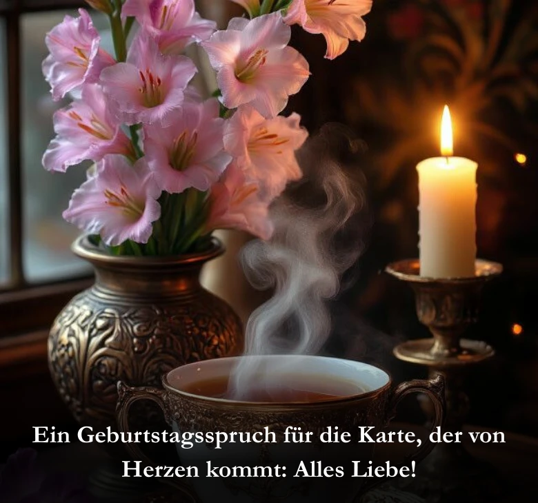 Ein Geburtstagsspruch für die Karte, der von Herzen kommt_ Alles Liebe!