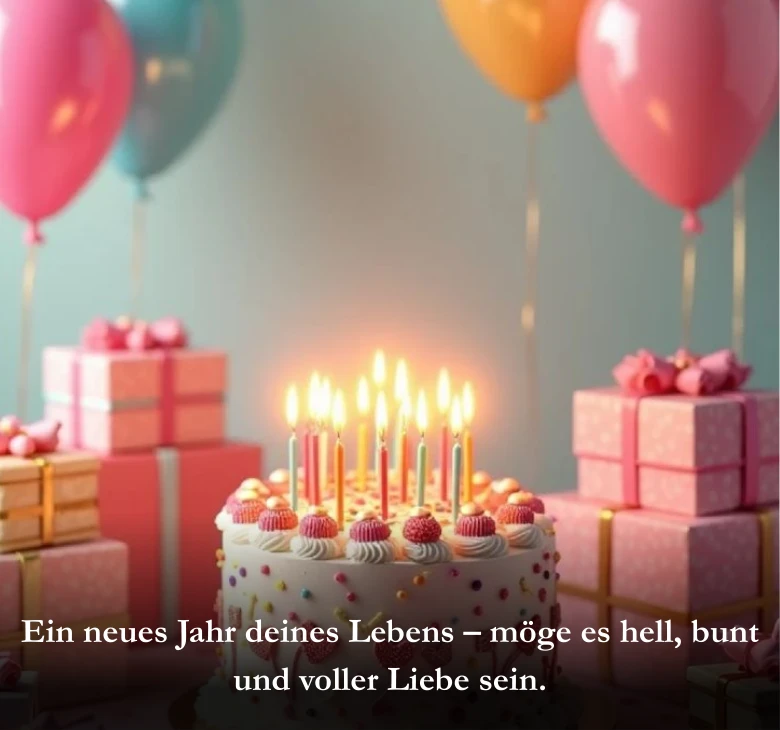 Ein neues Jahr deines Lebens – möge es hell, bunt und voller Liebe sein