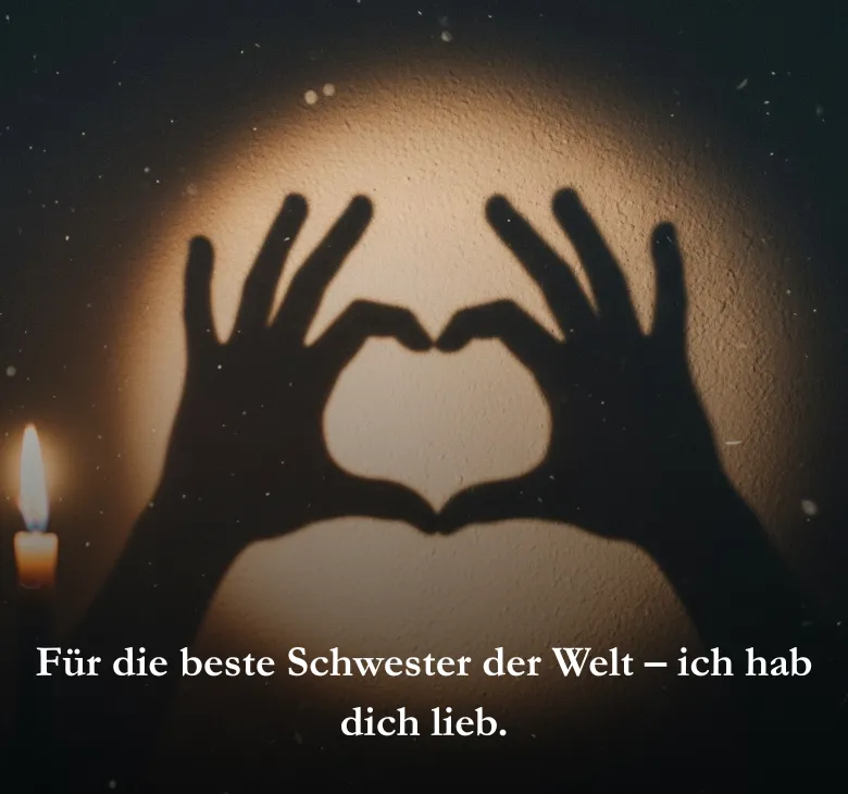 Für die beste Schwester der Welt – ich hab dich lieb