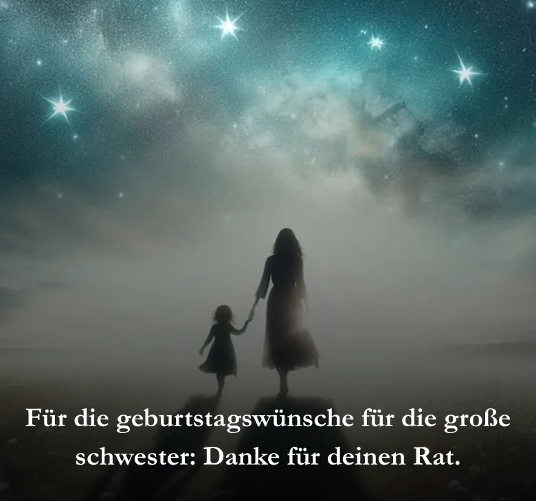 Für die geburtstagswünsche für die große schwester_ Danke für deinen Rat