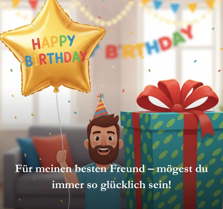 Für meinen besten Freund – mögest du immer so glücklich sein!