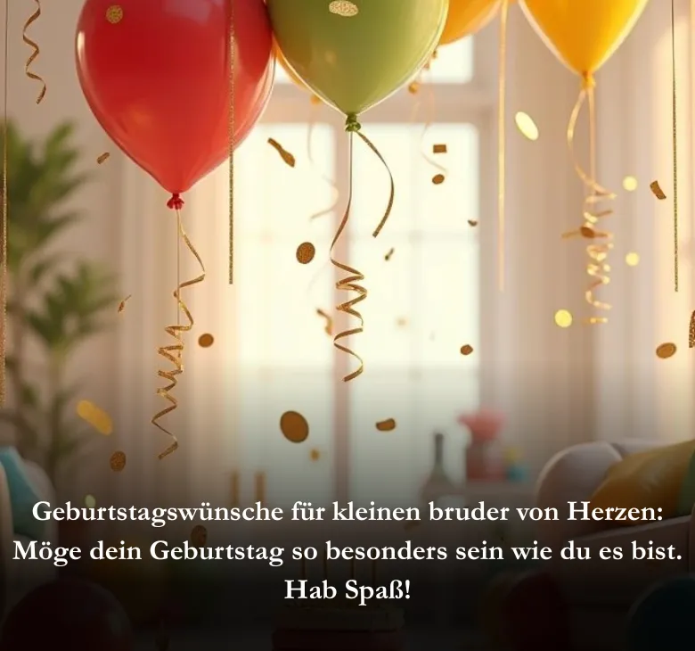 Geburtstagswünsche für kleinen bruder von Herzen: Möge dein Geburtstag so besonders sein wie du es bist. Hab Spaß!