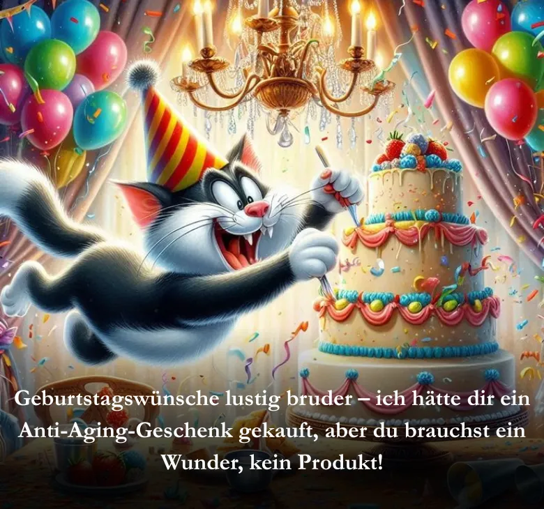 Geburtstagswünsche lustig bruder – ich hätte dir ein Anti-Aging-Geschenk gekauft, aber du brauchst ein Wunder, kein Produkt!