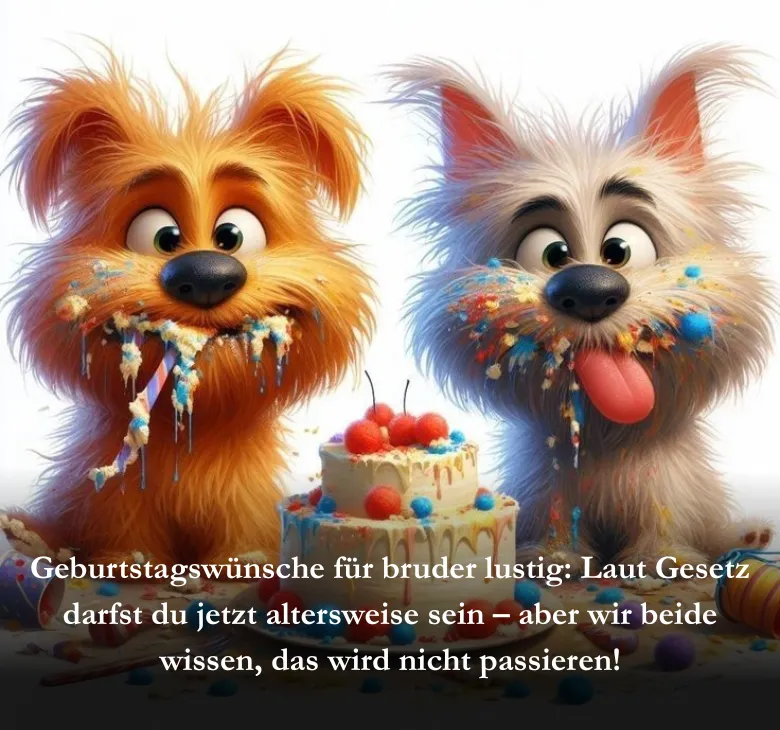 Geburtstagswünsche für bruder lustig_ Laut Gesetz darfst du jetzt altersweise sein – aber wir beide wissen, das wird nicht passieren!