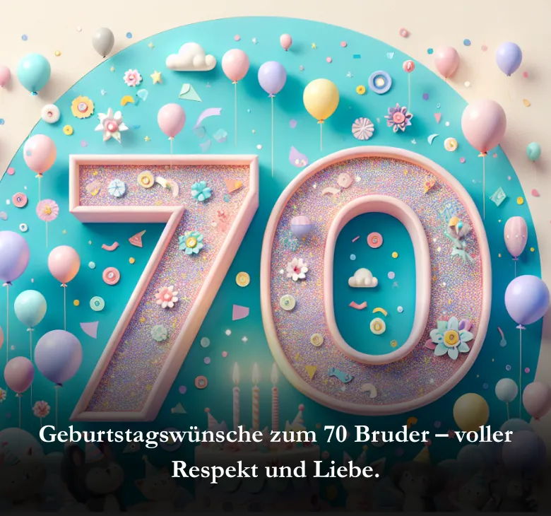 Geburtstagswünsche zum 70 Bruder – voller Respekt und Liebe.