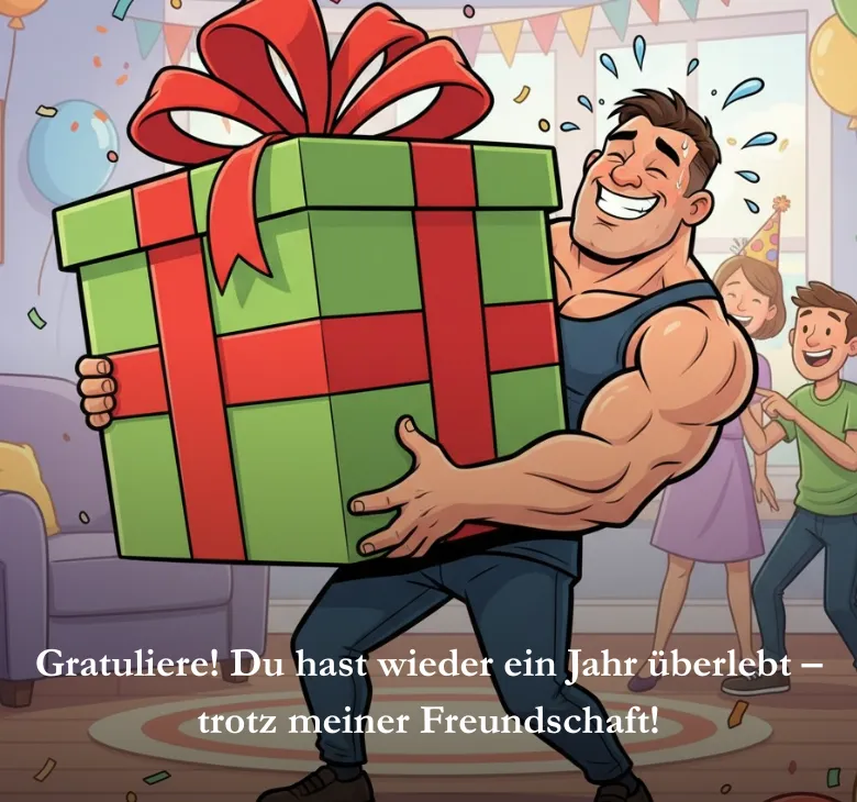 Gratuliere! Du hast wieder ein Jahr überlebt – trotz meiner Freundschaft!