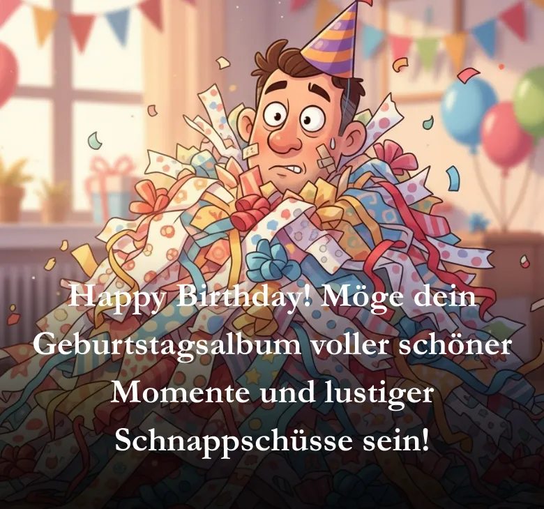 Happy Birthday Möge dein Geburtstagsalbum voller schöner Momente und lustiger Schnappschüsse sein