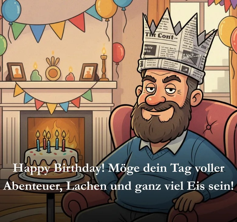 Happy Birthday Möge dein Tag voller Abenteuer Lachen und ganz viel Eis sein