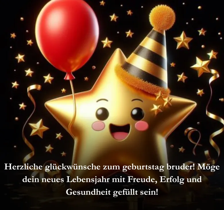 Herzliche glückwünsche zum geburtstag bruder! Möge dein neues Lebensjahr mit Freude, Erfolg und Gesundheit gefüllt sein!