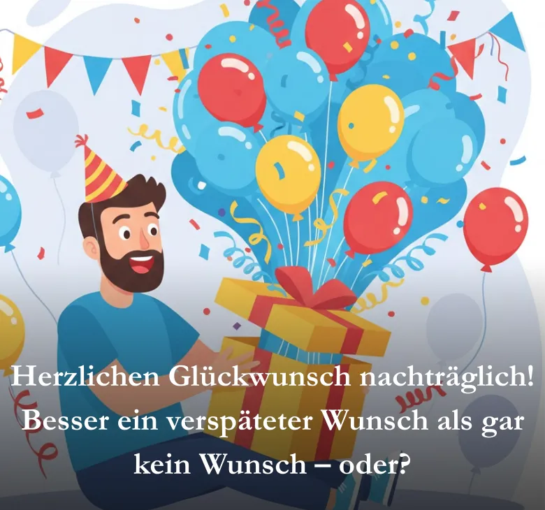 Herzlichen Glückwunsch nachträglich Besser ein verspäteter Wunsch als gar kein Wunsch oder