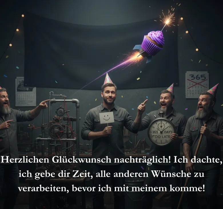 Herzlichen Glückwunsch nachträglich Ich dachte ich gebe dir Zeit alle anderen Wünsche zu verarbeiten bevor ich mit meinem komme