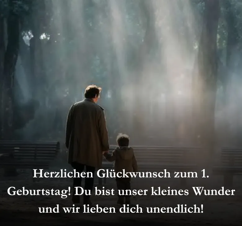 Herzlichen Glückwunsch zum 1. Geburtstag! Du bist unser kleines Wunder und wir lieben dich unendlich!
