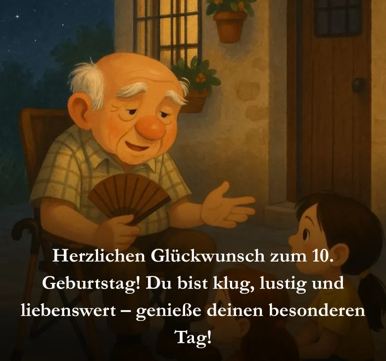 Herzlichen Glückwunsch zum 10. Geburtstag! Du bist klug, lustig und liebenswert – genieße deinen besonderen Tag!