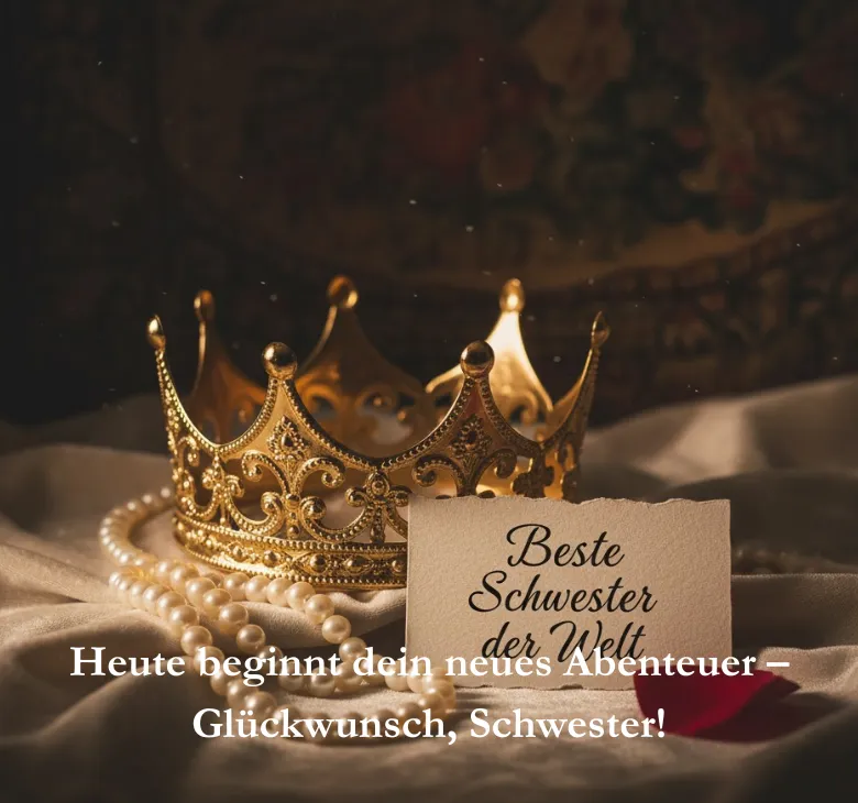 Heute beginnt dein neues Abenteuer – Glückwunsch, Schwester!