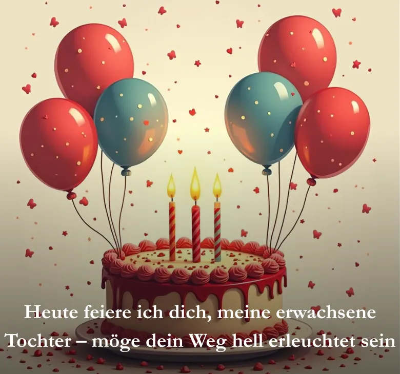 Heute feiere ich dich, meine erwachsene Tochter – möge dein Weg hell erleuchtet sein