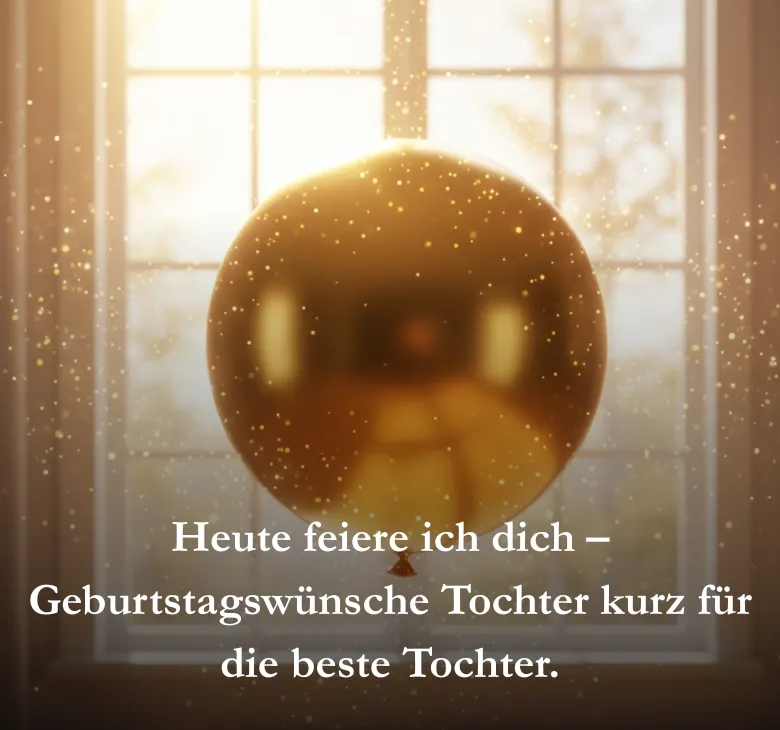Heute feiere ich dich – Geburtstagswünsche Tochter kurz für die beste Tochter.