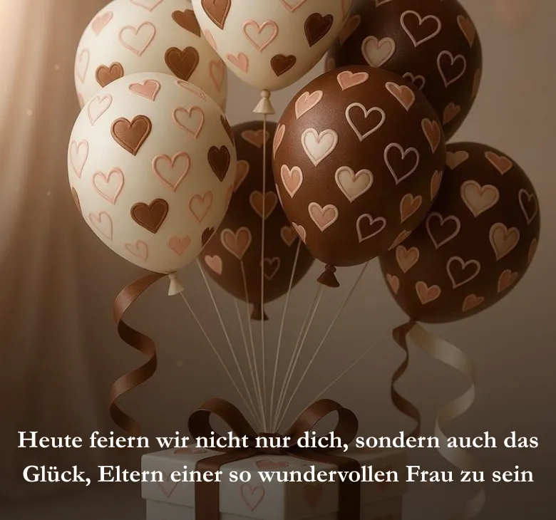 Heute feiern wir nicht nur dich, sondern auch das Glück, Eltern einer so wundervollen Frau zu sein