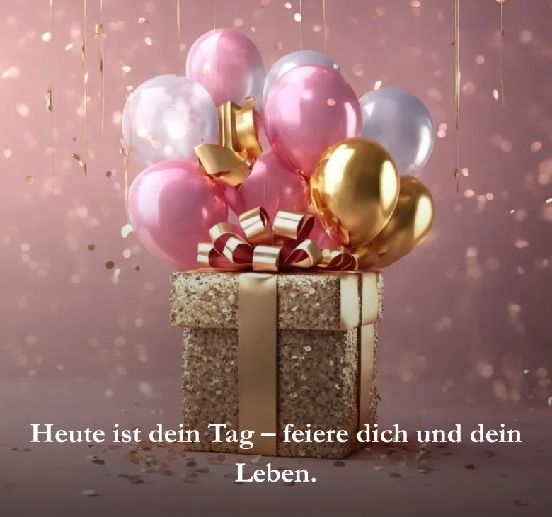 Heute ist dein Tag – feiere dich und dein Leben.