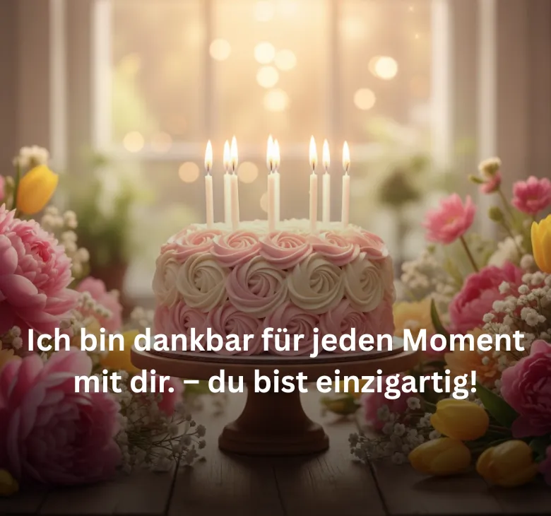 Ich bin dankbar für jeden Moment mit dir. – du bist einzigartig!