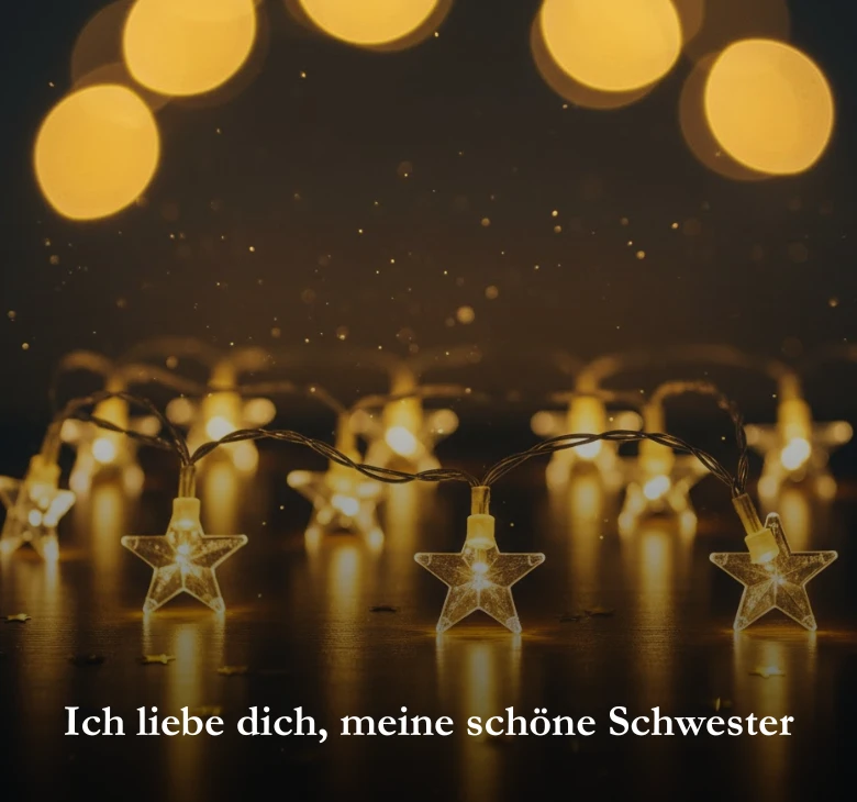 Ich liebe dich, meine schöne Schwester