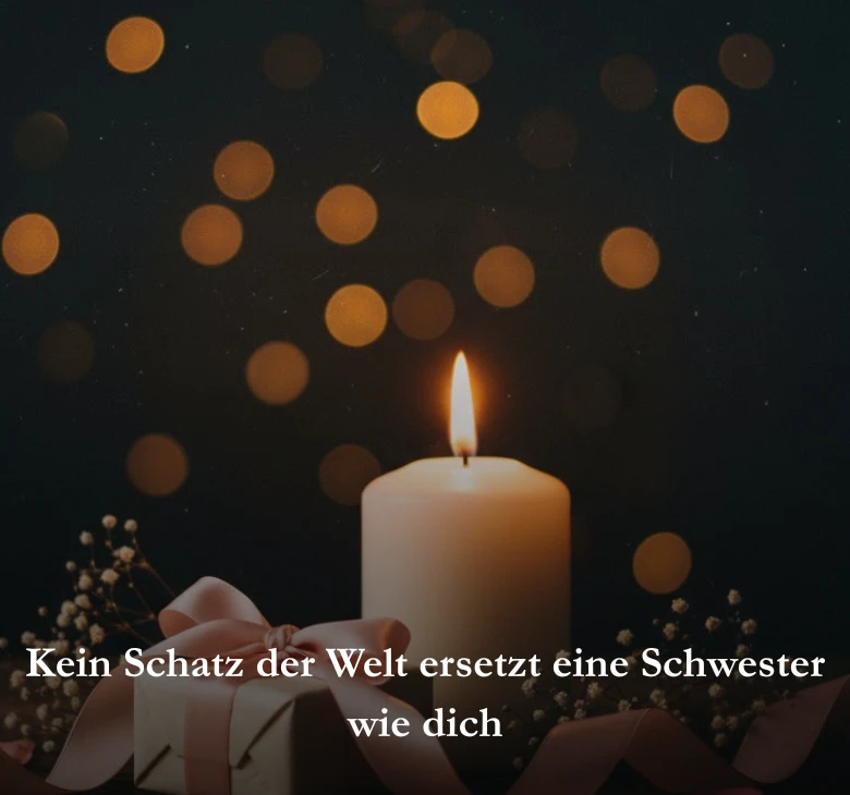 Kein Schatz der Welt ersetzt eine Schwester wie dich
