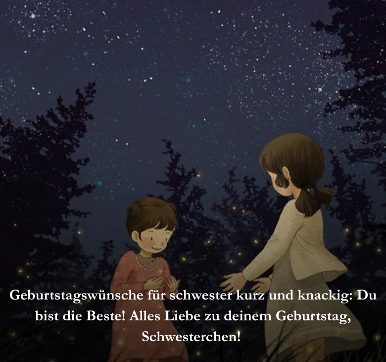 Kurz und knackig Du bist die Beste Alles Liebe zum Geburtstag Schwesterchen