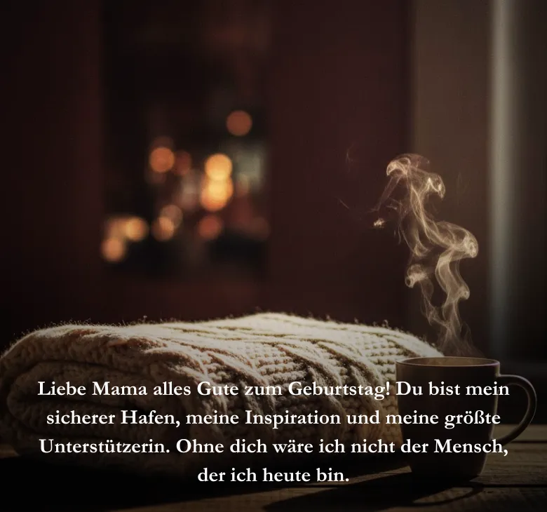 Liebe Mama alles Gute zum Geburtstag! Du bist mein sicherer Hafen, meine Inspiration und meine größte Unterstützerin. Ohne dich wäre ich nicht der Mensch, der ich heute bin.