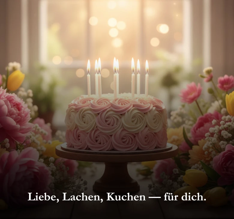 Liebe, Lachen, Kuchen — für dich