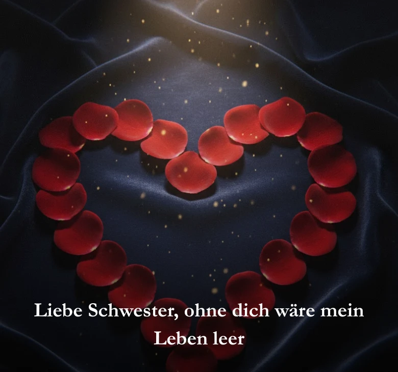 Liebe Schwester, ohne dich wäre mein Leben leer