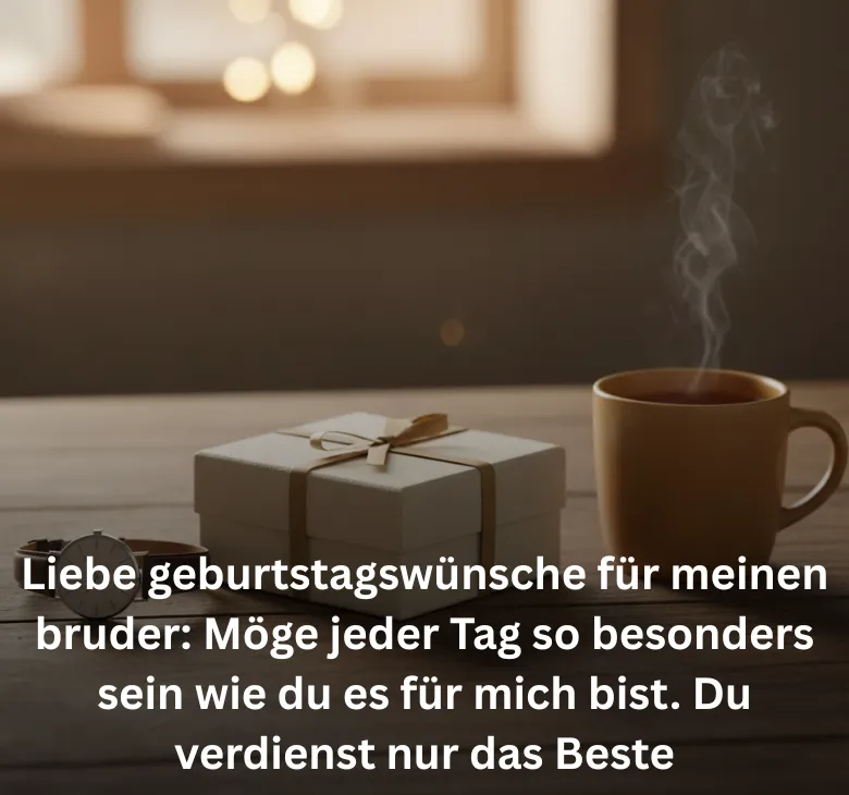 „Liebe geburtstagswünsche für meinen bruder: Möge jeder Tag so besonders sein wie du es für mich bist. Du verdienst nur das Beste!"
