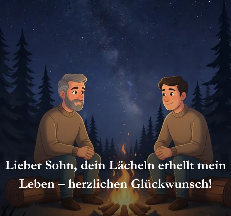 Lieber Sohn, dein Lächeln erhellt mein Leben – herzlichen Glückwunsch!
