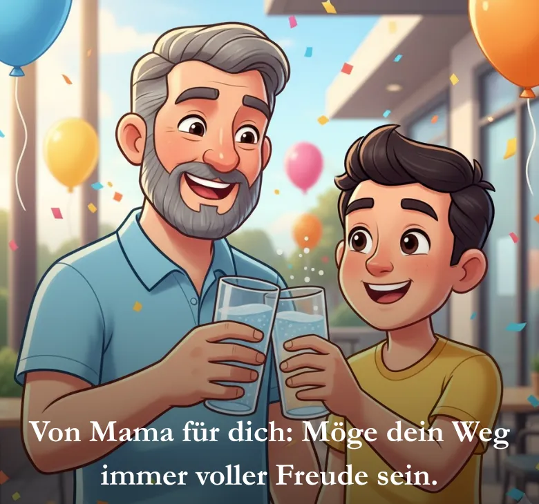 Von Mama für dich: Möge dein Weg immer voller Freude sein.