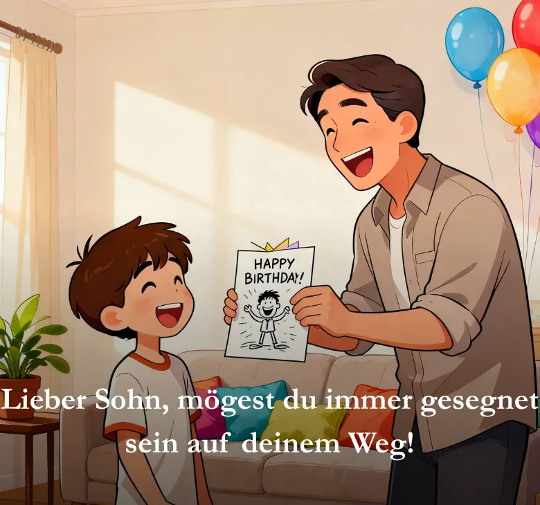 Lieber Sohn, mögest du immer gesegnet sein auf deinem Weg