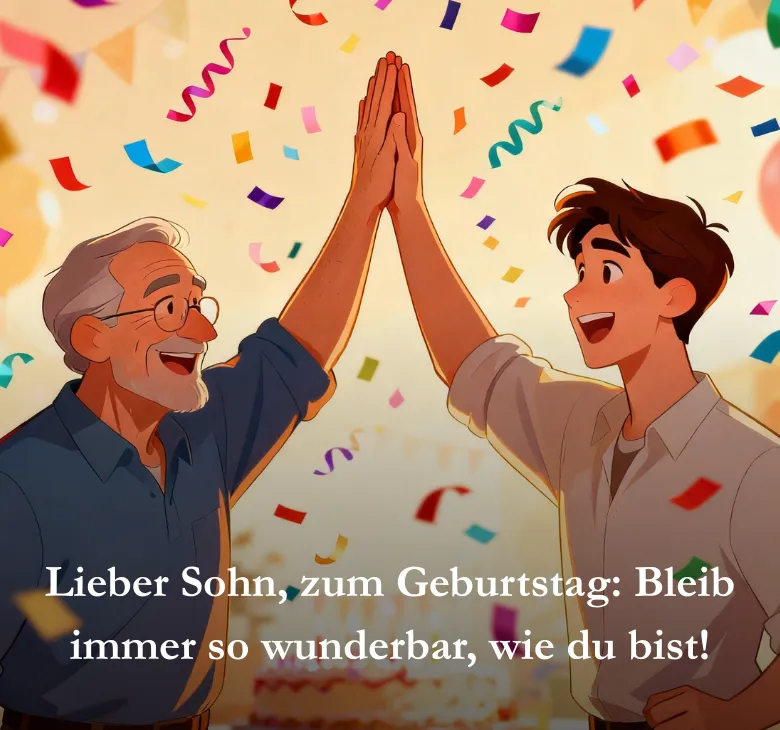 Lieber Sohn, zum Geburtstag_ Bleib immer so wunderbar, wie du bist!
