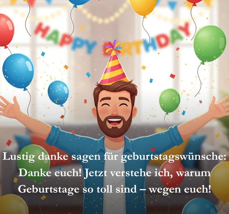 


Lustig danke sagen für geburtstagswünsche: Danke euch! Jetzt verstehe ich, warum Geburtstage so toll sind – wegen euch!
