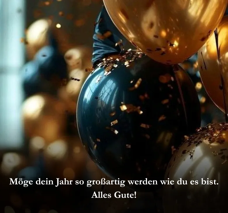 Möge dein Jahr so großartig werden wie du es bist. Alles Gute!