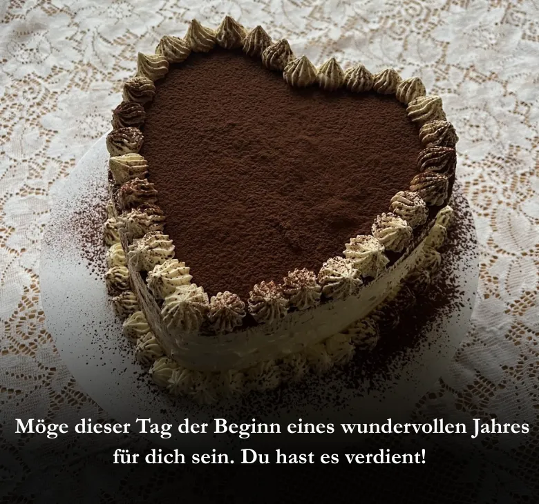 Möge dieser Tag der Beginn eines wundervollen Jahres für dich sein. Du hast es verdient!
