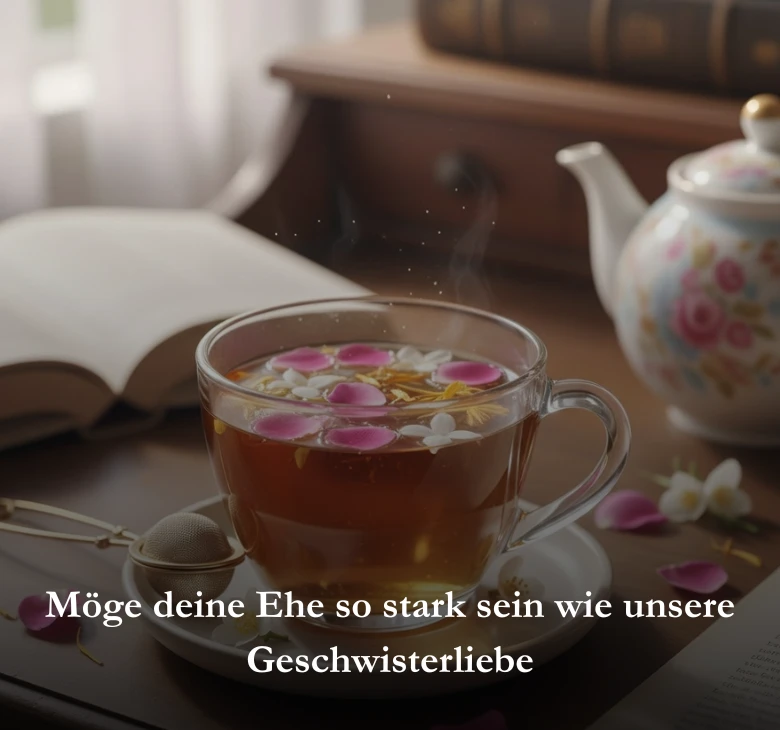 Möge deine Ehe so stark sein wie unsere Geschwisterliebe