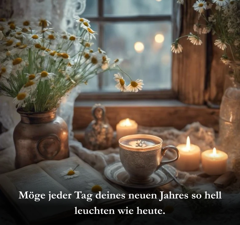 Möge jeder Tag deines neuen Jahres so hell leuchten wie heute