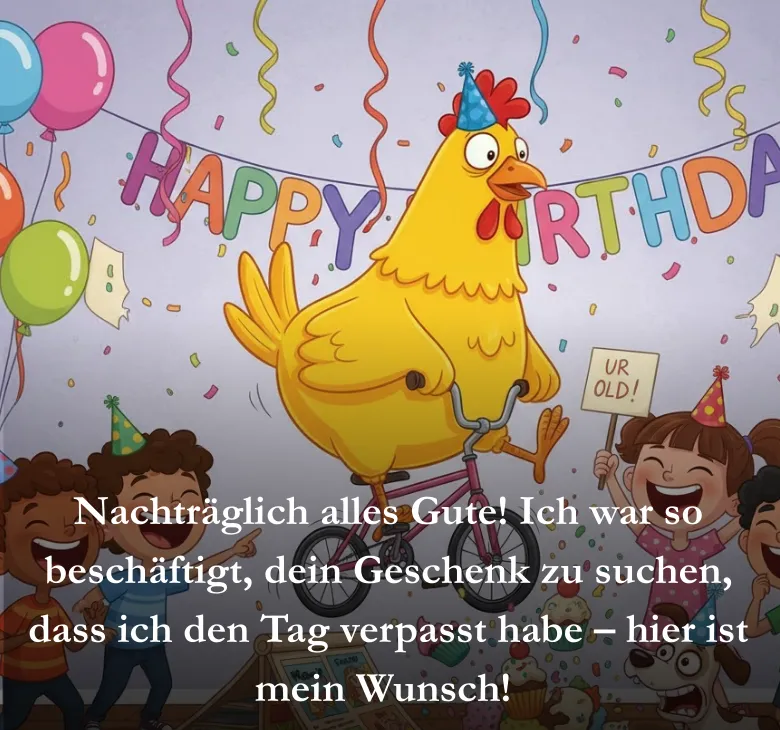 Nachträglich alles Gute Ich war so beschäftigt dein Geschenk zu suchen dass ich den Tag verpasst habe hier ist mein Wunsch