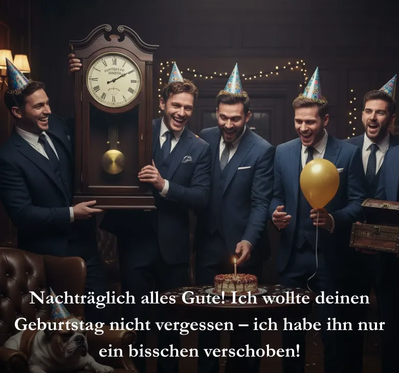 Nachträglich alles Gute Ich wollte deinen Geburtstag nicht vergessen ich habe ihn nur ein bisschen verschoben