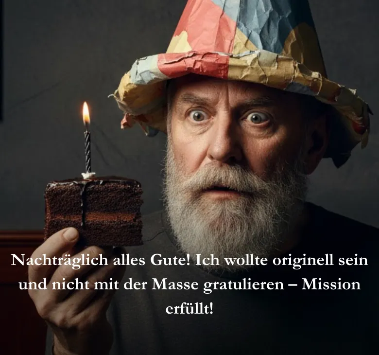 Nachträglich alles Gute Ich wollte originell sein und nicht mit der Masse gratulieren Mission erfüllt