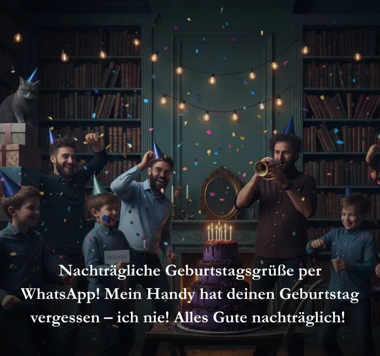 Nachträgliche Geburtstagsgrüße per WhatsApp Mein Handy hat deinen Geburtstag vergessen ich nie Alles Gute nachträglich