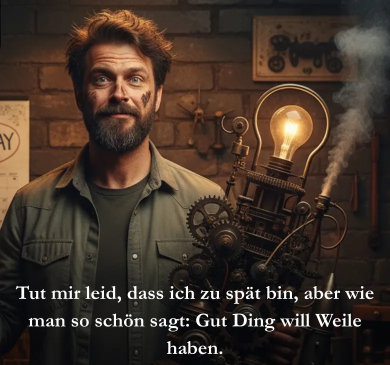 Tut mir leid, dass ich zu spät bin, aber wie man so schön sagt: Gut Ding will Weile haben.