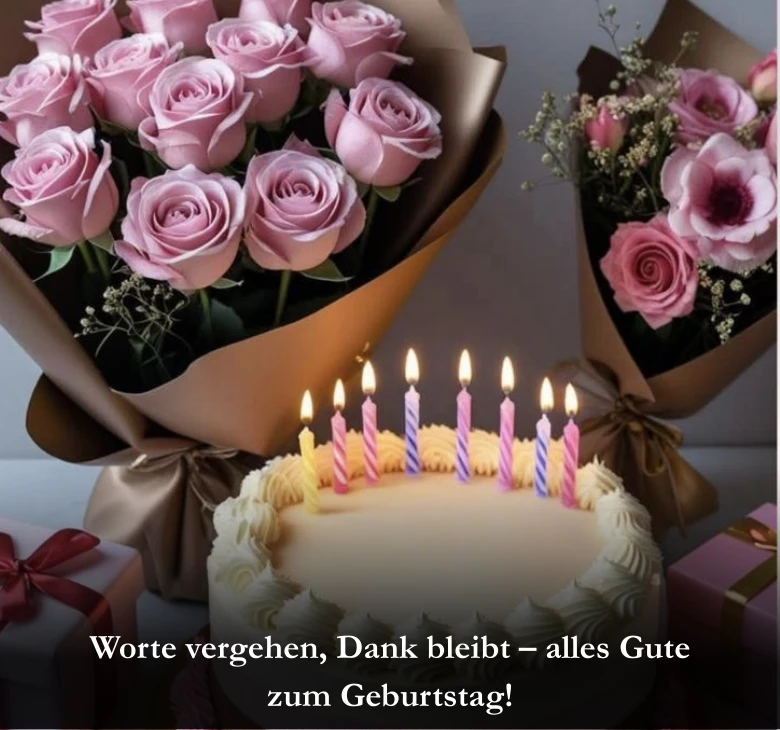Worte vergehen, Dank bleibt – alles Gute zum Geburtstag!