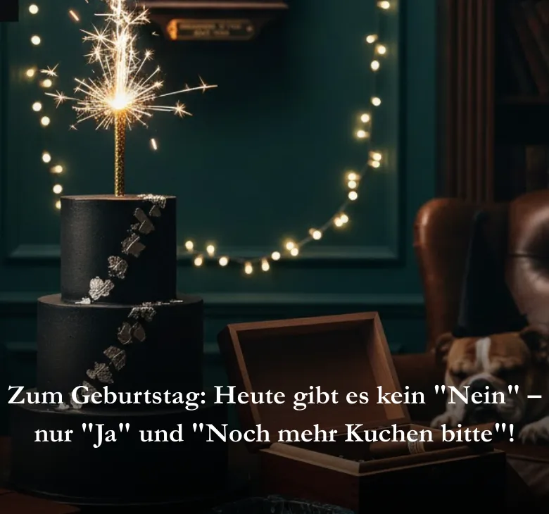 Zum Geburtstag Heute gibt es kein Nein nur Ja und Noch mehr Kuchen bitte