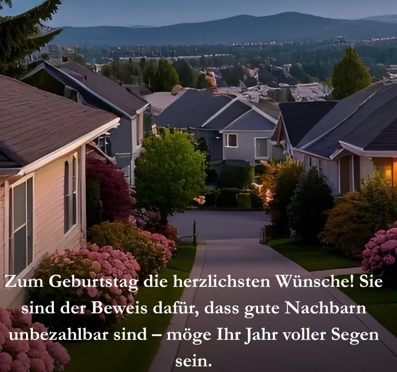 Herzlichen Glückwunsch zum Geburtstag! Ich bin dankbar, Sie nicht nur als Nachbarn, sondern auch als Freund zu haben – genießen Sie Ihren Tag!