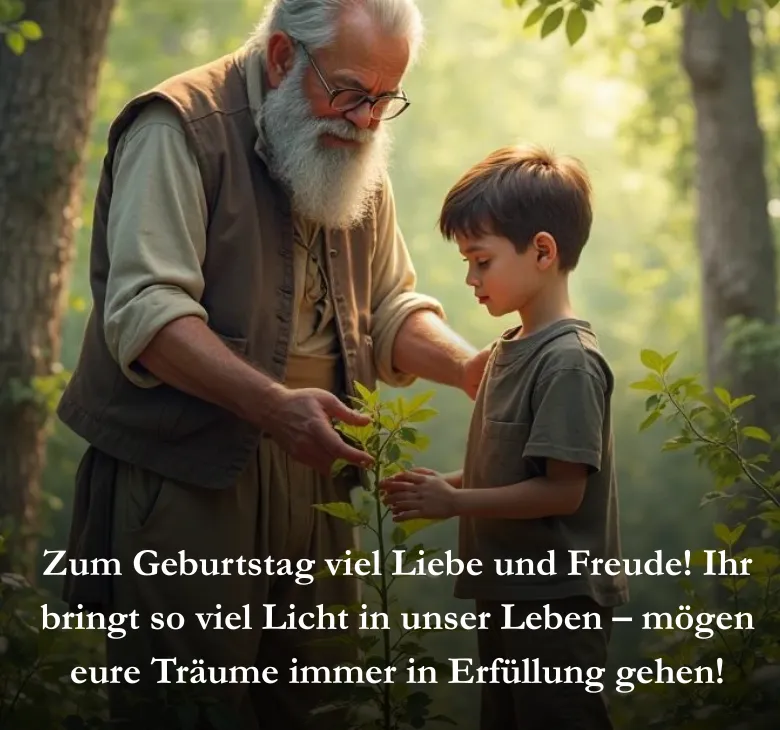 Zum Geburtstag viel Liebe und Freude! Ihr bringt so viel Licht in unser Leben – mögen eure Träume immer in Erfüllung gehen!