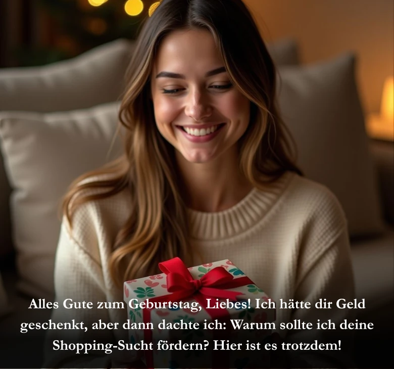 Alles Gute zum Geburtstag, Liebes! Ich hätte dir Geld geschenkt, aber dann dachte ich: Warum sollte ich deine Shopping-Sucht fördern? Hier ist es trotzdem!