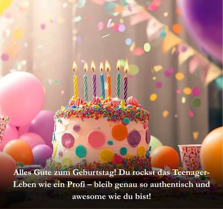 Alles Gute zum Geburtstag! Du rockst das Teenager-Leben wie ein Profi – bleib genau so authentisch und awesome wie du bist!